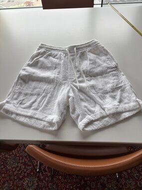 J. Crew White Terry Cloth Drawstring Men’s Shorts